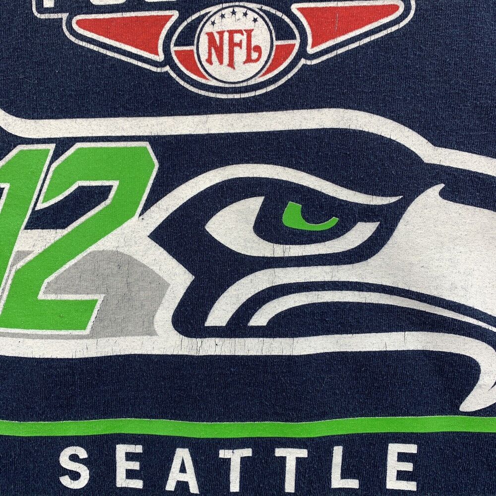 Seattle Seahawks Tshirt Mens Large 2014 Thursday Night Football Gildan Crew Neck - Picture 4 of 12